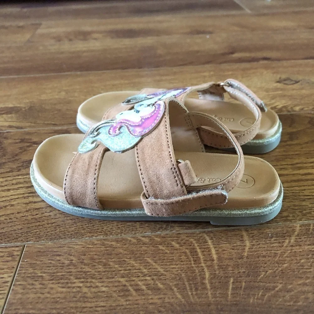 Cat & Jack unicorn sandals in size 7